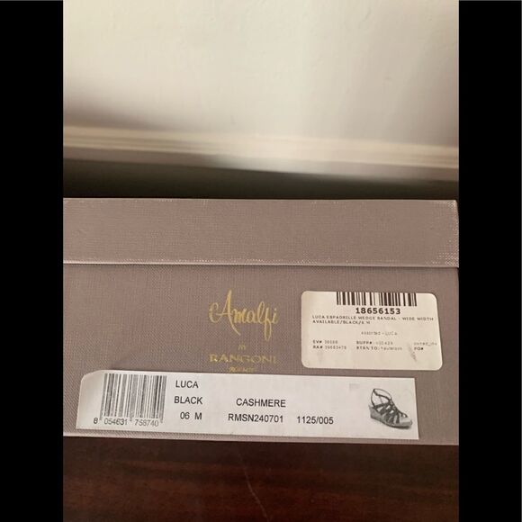 Amalfi by Rangoni Luca soft suede leather espadrille wedge sandal size 6 new - Picture 9 of 10